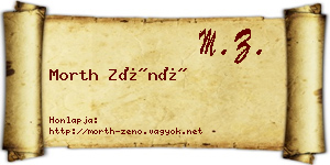 Morth Zénó névjegykártya